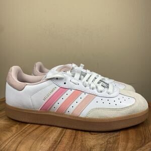 Adidas Velosamba Cloud White Sandy Pink Mens White Gum Pink Size 9 Cycling Shoes